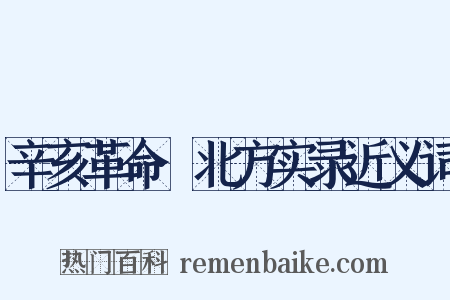 辛亥革命·北方实录近义词是什么意思的图片